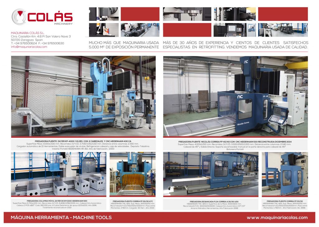 Fresadoras CNC de Ocasión - Selección Enero 2015