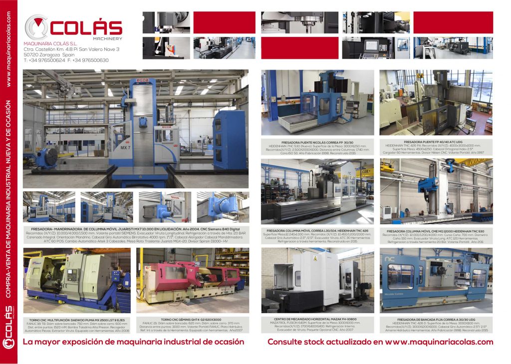 Fresadoras de Ocasión en Stock - Noviembre 2015