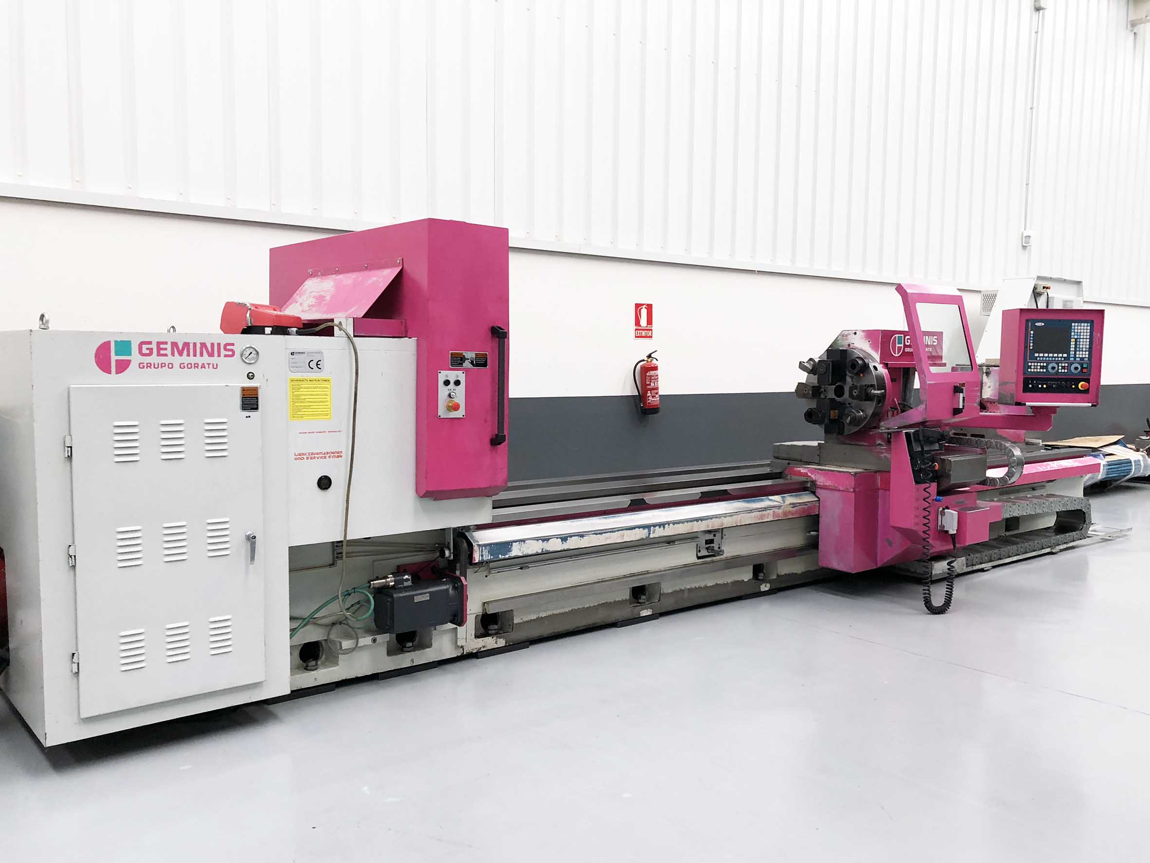 Used GEMINS GHT-7 G4 1100x5000 CNC Lathe for sale. Used GEMINS GHT-7 G4 1100x5000 CNC Lathe for sale.