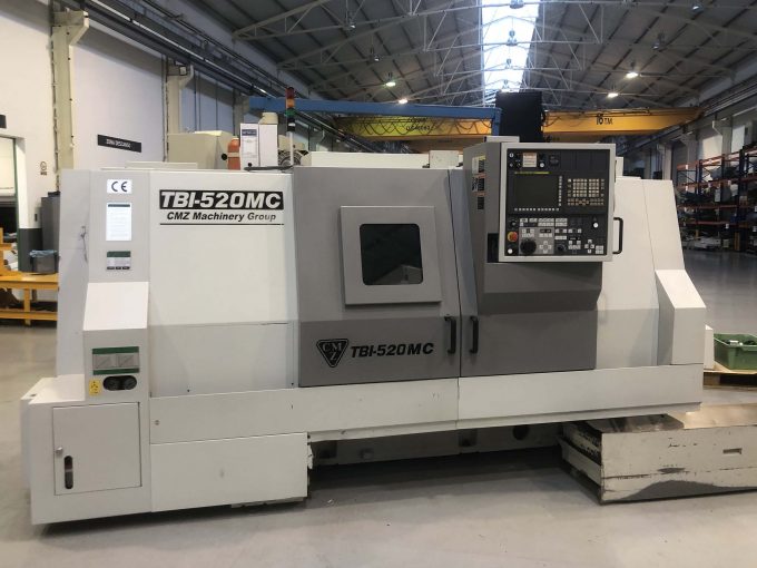 Used CMZ TBI-520 Lathe with C axis and driven tools